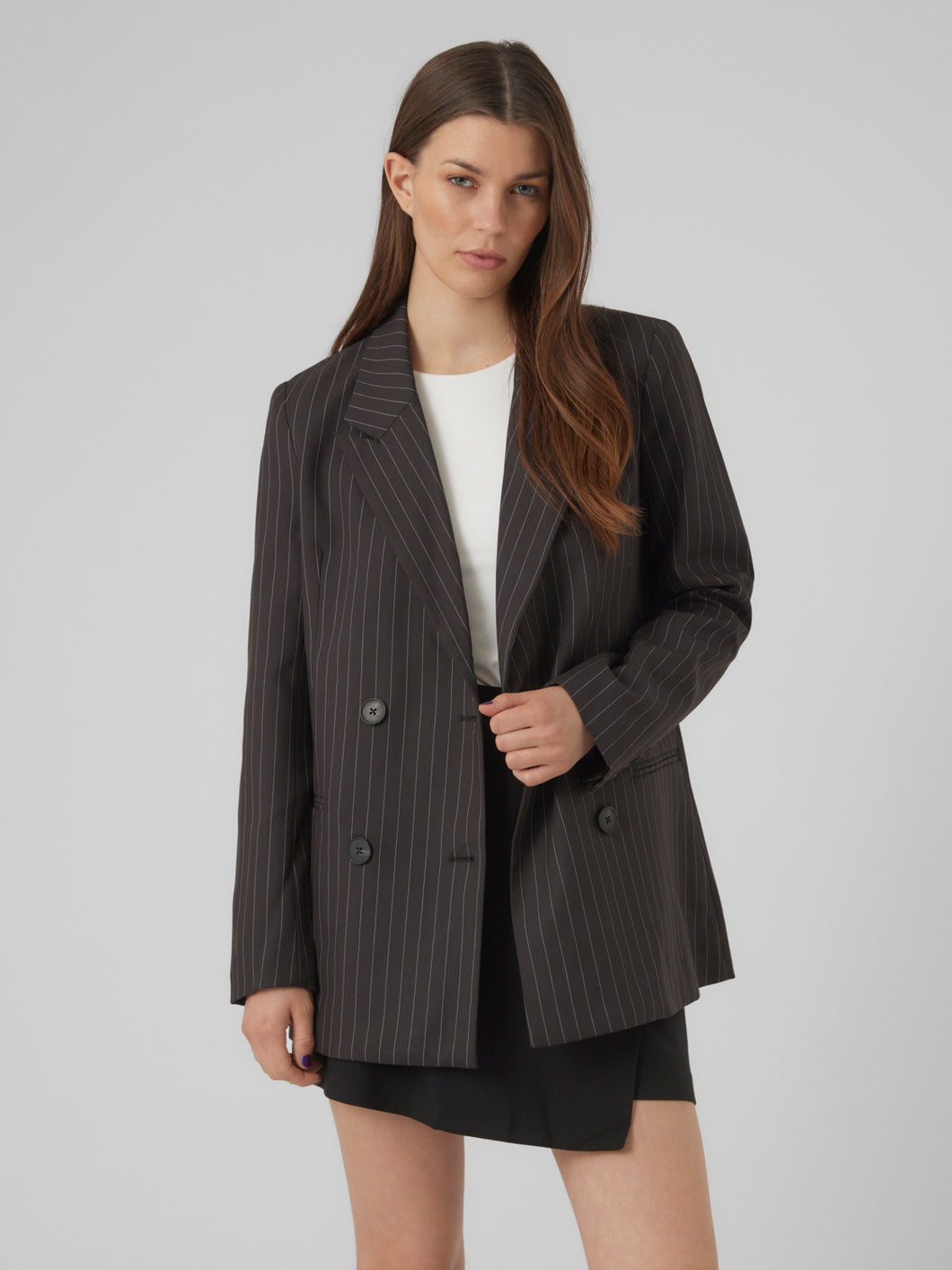 VMLYLA Blazer - Grey Pinstripe