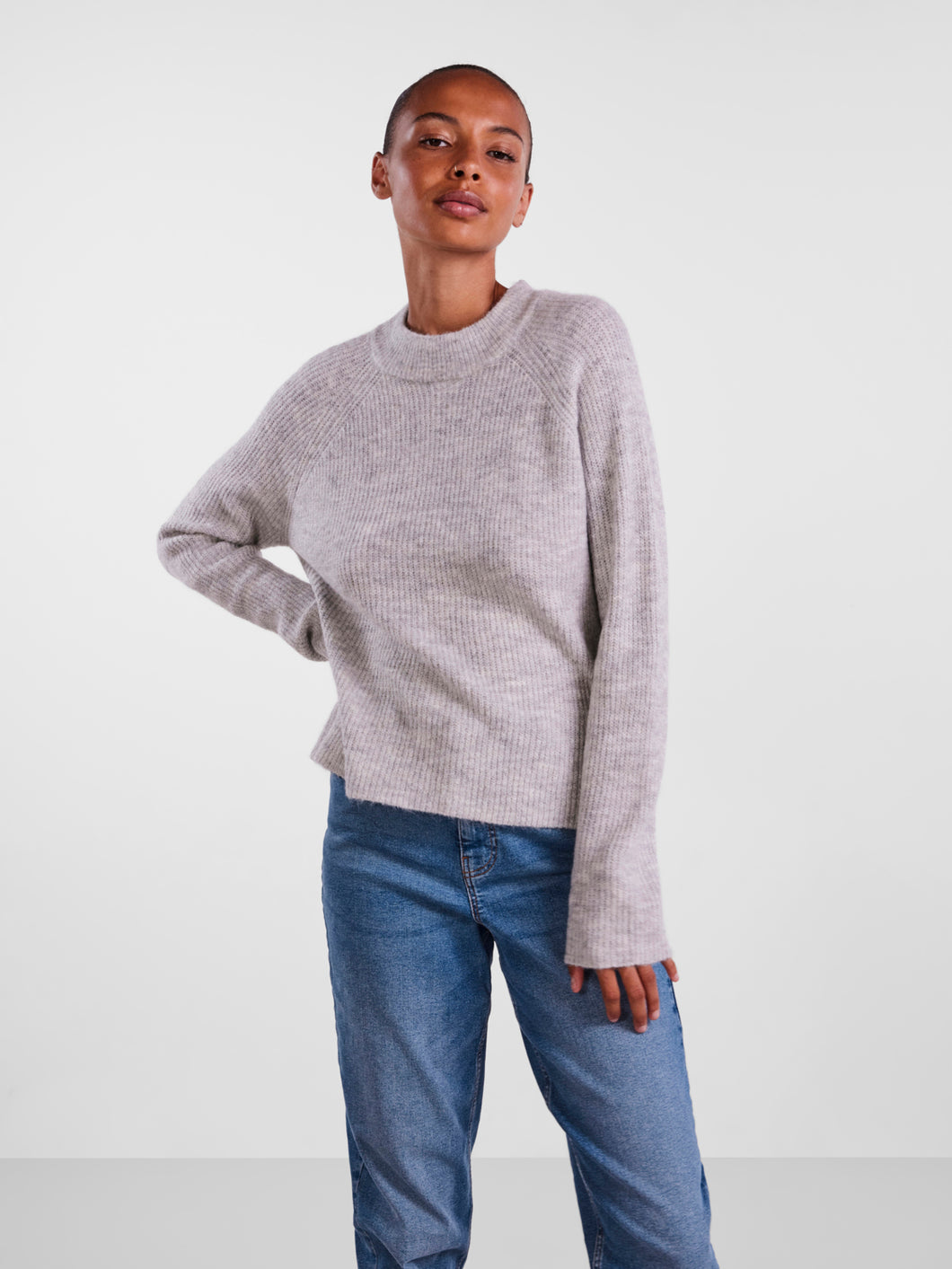 PCELLEN Pullover - Light Grey Melange